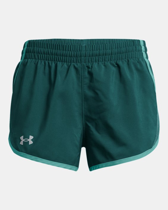 Girls' UA Fly-By 3" Shorts in Blue image number 0